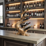 Veyra Sculptural Treeform Solid Wood Wine Rack