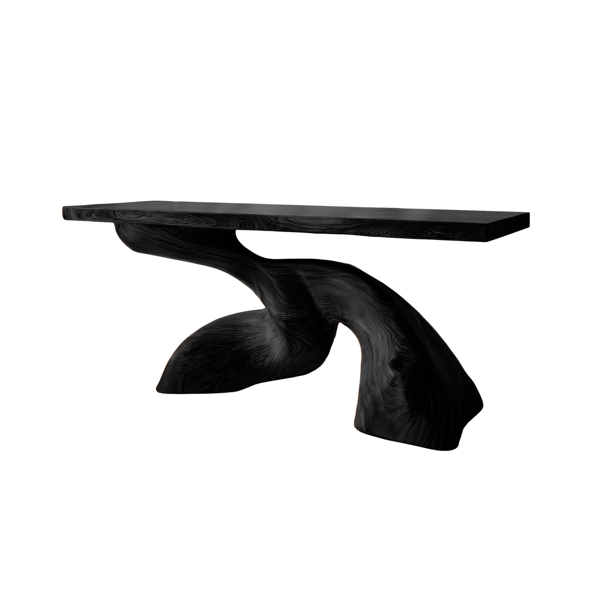 Veyrona Sculpted Solid Wood Console Table Black - Timberustic Console Table