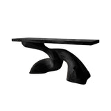 Veyrona Sculpted Solid Wood Console Table Black - Timberustic Console Table