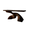 Veyrona Sculpted Solid Wood Console Table Dark Walnut - Timberustic Console Table