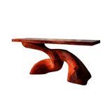 Veyrona Sculpted Solid Wood Console Table Mahogany - Timberustic Console Table