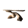Veyrona Sculpted Solid Wood Console Table Natural Oak - Timberustic Console Table