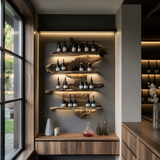 Vineflow Live Edge Floating Wine Rack Holder