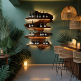 Vineflow Live Edge Floating Wine Rack Holder