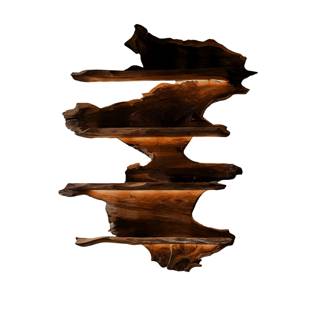 Vineflow Live Edge Floating Wine Rack Holder – Organic Modern Wall Wine ...