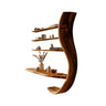 Virel Curve Solid Wood Floating Display Shelf Brown - Timberustic Display Shelf