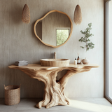 Virel Rootform Solid Wood Freestanding Bathroom Vanity - Timberustic Freestanding Bathroom Vanity