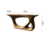 Virel Sculpted Solid Wood Console Table
