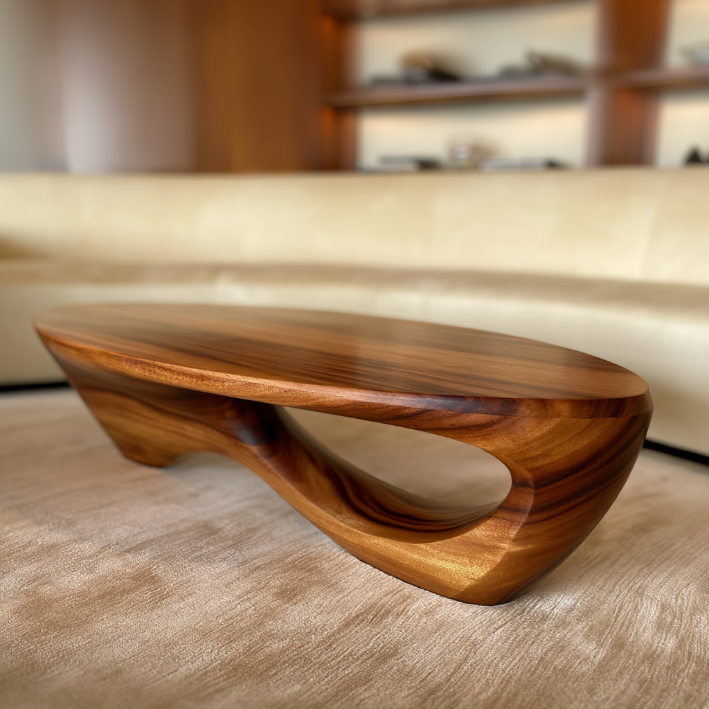 Virelia Live Edge Solid Wood Coffee Table - Timberustic Coffee Table