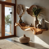 Virelia Live Edge Solid Wood Floating Shelf