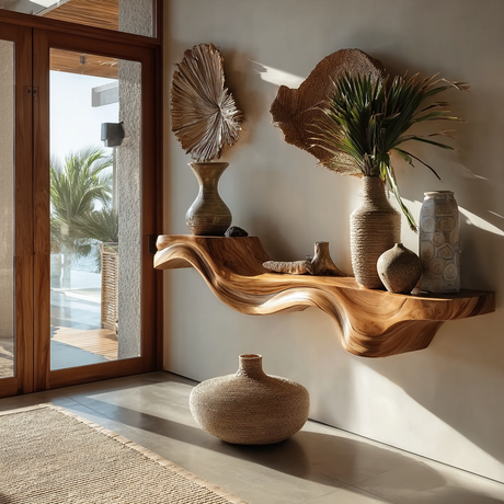 Virelia Live Edge Solid Wood Floating Shelf - Timberustic Floating Shelf