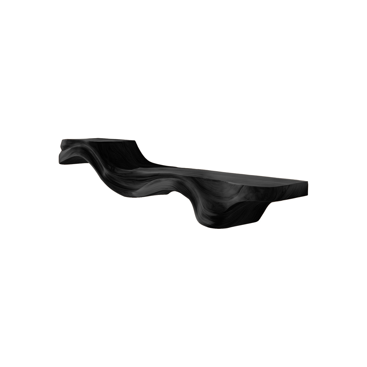 Virelia Live Edge Solid Wood Floating Shelf