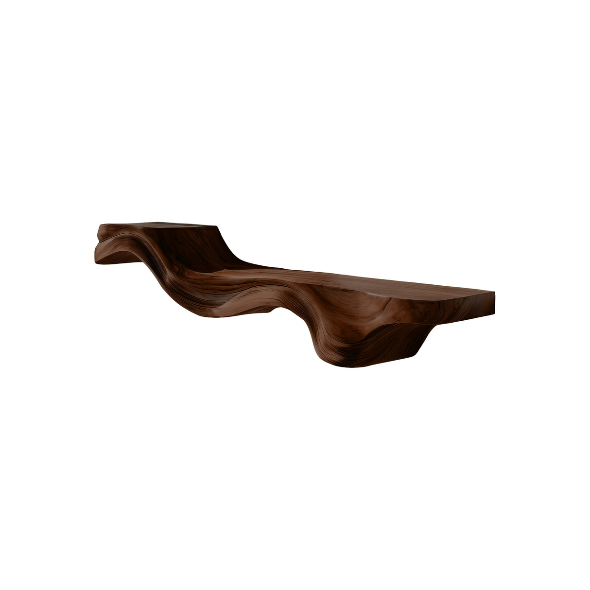 Virelia Live Edge Solid Wood Floating Shelf