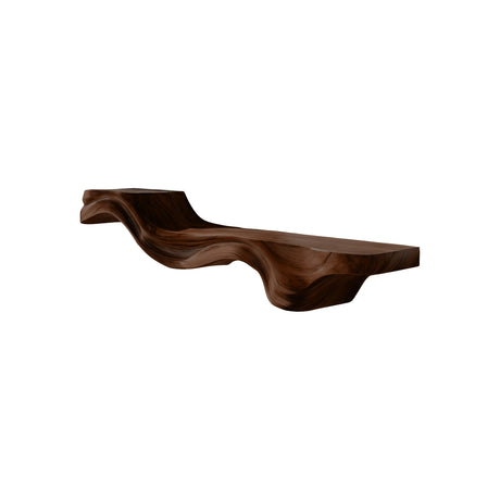 Virelia Live Edge Solid Wood Floating Shelf Dark Walnut - Timberustic Floating Shelf