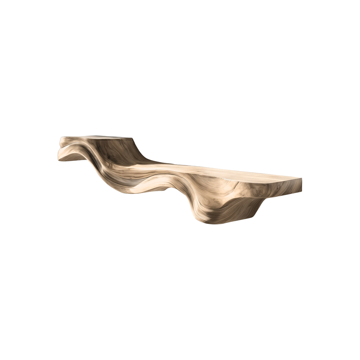 Virelia Live Edge Solid Wood Floating Shelf