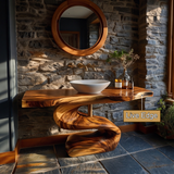 Virelith Handcrafted Solid Wood Freestanding Bathroom Vanity