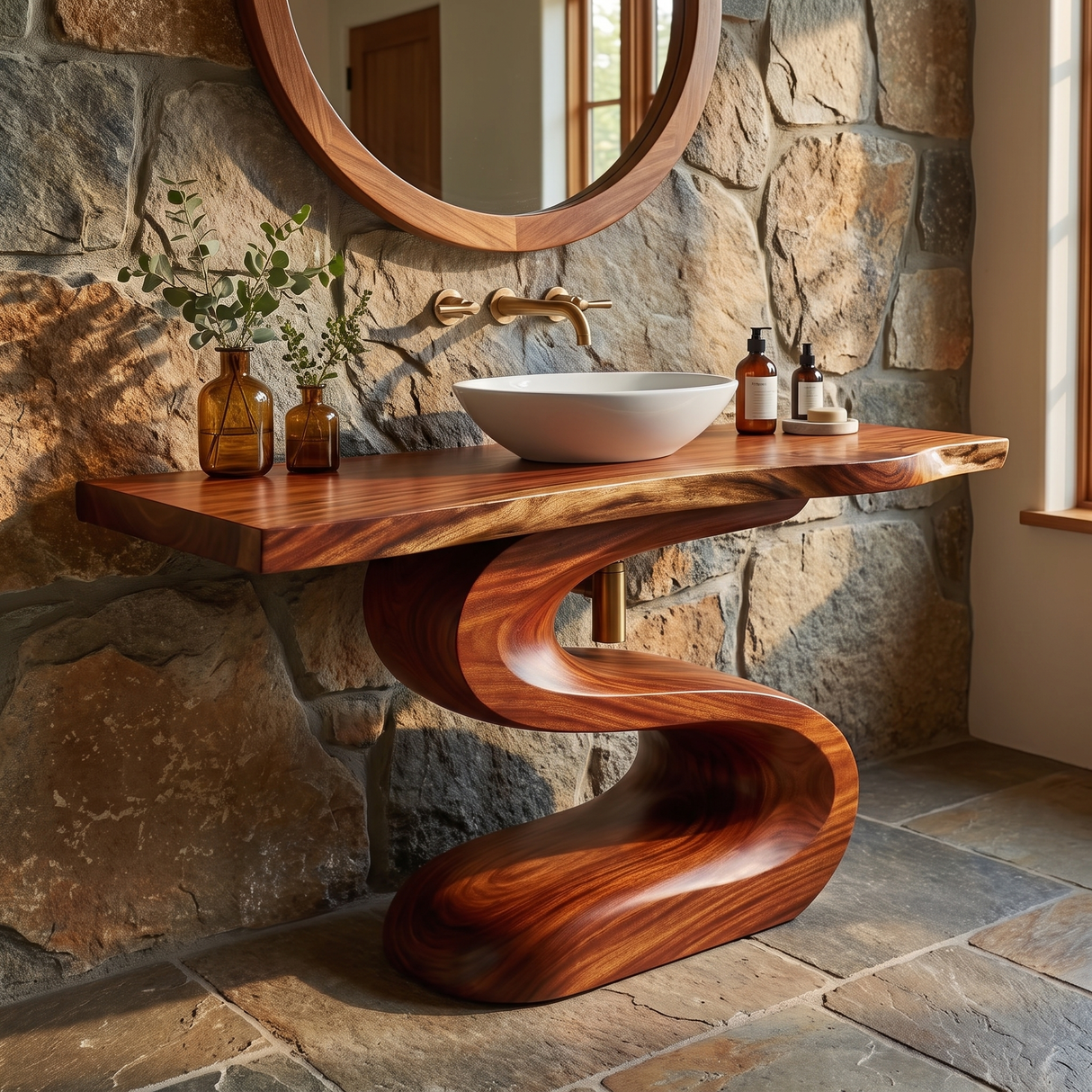 Virelith Handcrafted Solid Wood Freestanding Bathroom Vanity - Timberustic Freestanding Bathroom Vanity
