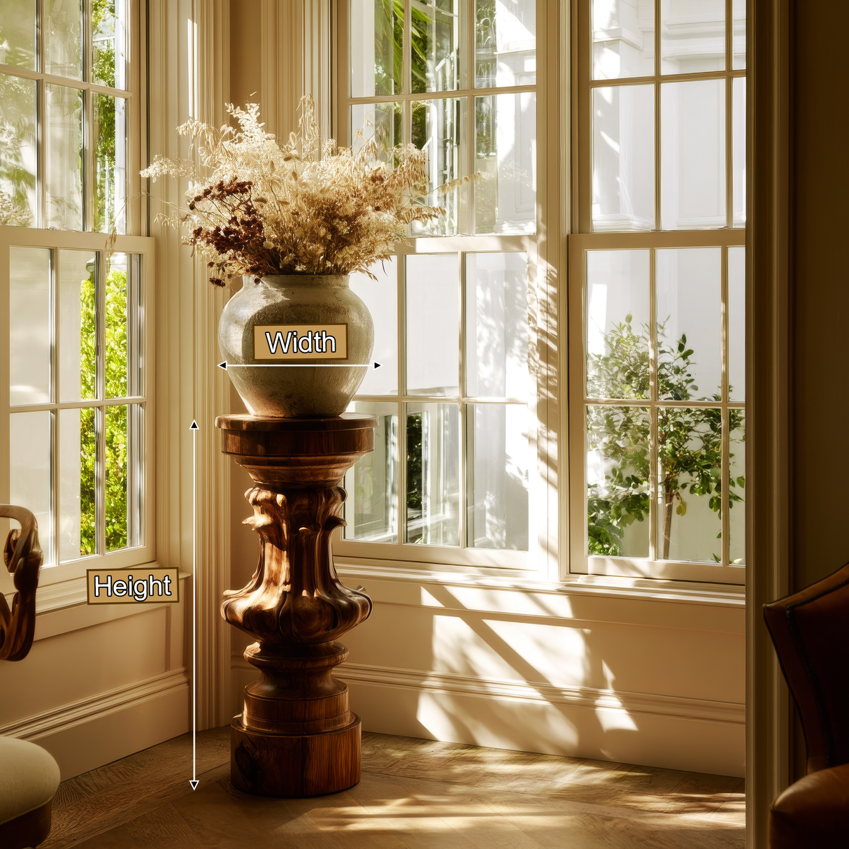 Virelith Solid Wood Pedestal Stand - Timberustic Pedestal Stand