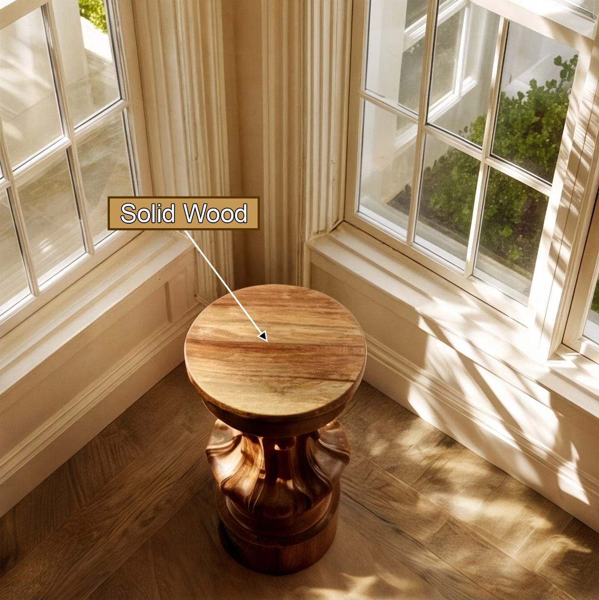 Virelith Solid Wood Pedestal Stand - Timberustic Pedestal Stand