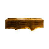 Virella Live Edge Solid Wood Floating Bathroom Vanity with Drawers Teak - Timberustic Floating Bathroom Vanity With Drawers