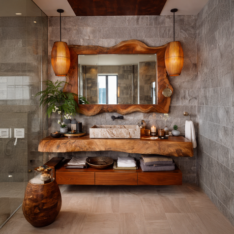 Virella Live Edge Solid Wood Mirror Frame - Timberustic Mirror