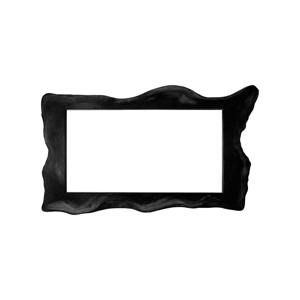 Virella Live Edge Solid Wood Mirror Frame Black - Timberustic Mirror