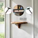 Virella Mushroom Solid Wood Floating Shelf SPA218397 - Timberustic Floating Shelf
