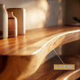 Virella Live Edge Solid Wood Floating Shelf SPA365792 - Timberustic Floating Shelf