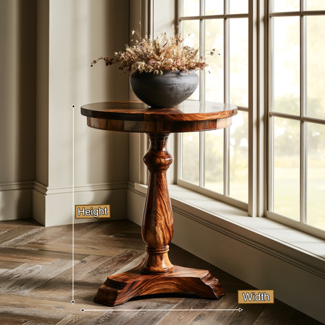 Virella Solid Wood Pedestal Stand - Timberustic Pedestal Stand