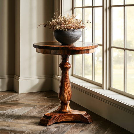 Virella Solid Wood Pedestal Stand - Timberustic Pedestal Stand