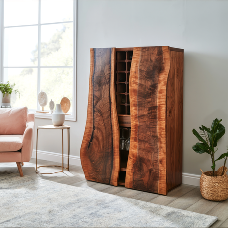Virellan Handcrafted Solid Wood Bar Cabinet - Timberustic Bar Cabinet