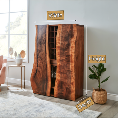 Virellan Handcrafted Solid Wood Bar Cabinet - Timberustic Bar Cabinet