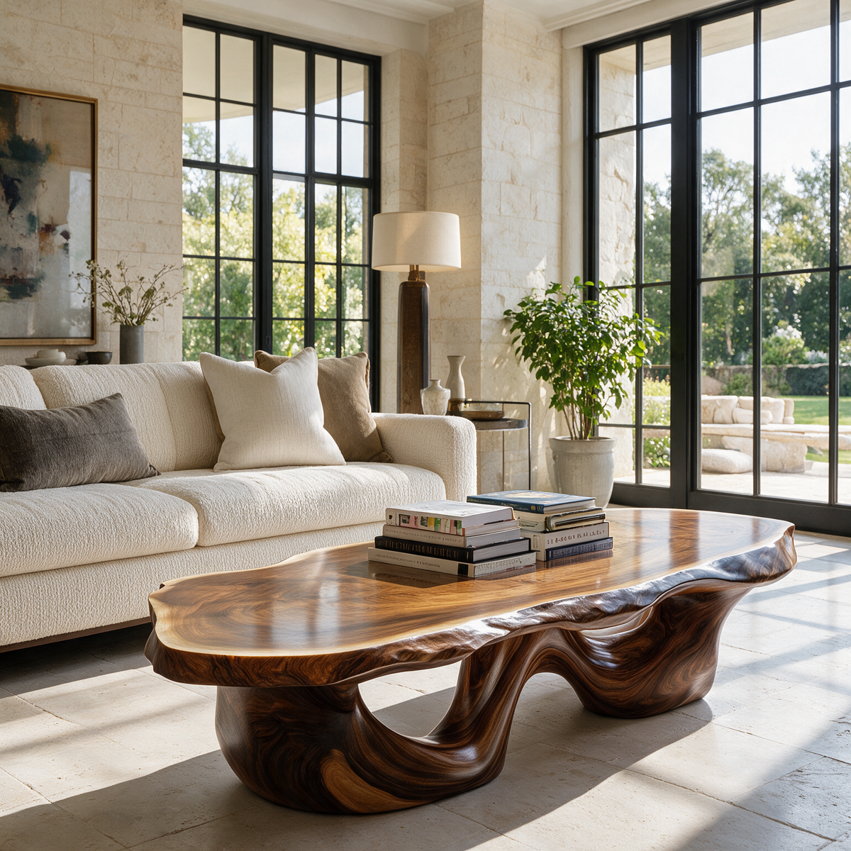 Virellan Live Edge Solid Wood Coffee Table