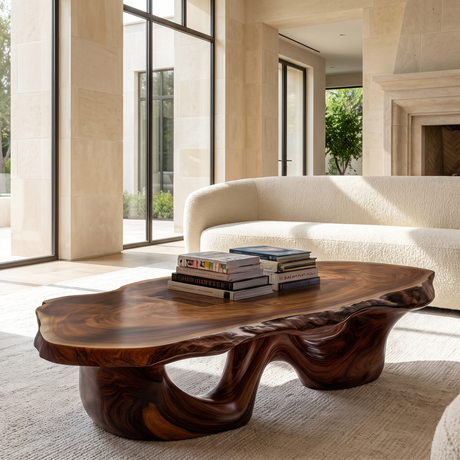 Virellan Live Edge Solid Wood Coffee Table