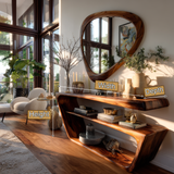 Virellan Sculpted Solid Wood Console Table - Timberustic Console Table