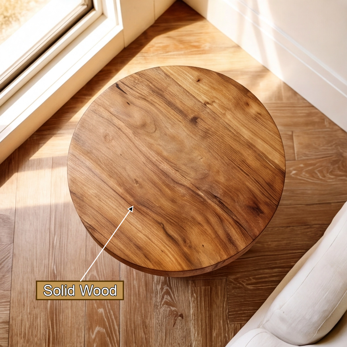 Virelle Sculpted Solid Wood Pedestal Stand - Timberustic Pedestal Stand