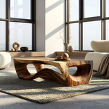 Virellis Handcrafted Sculpted Solid Wood Coffee Table - Timberustic Coffee Table