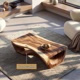 Virellis Handcrafted Sculpted Solid Wood Coffee Table - Timberustic Coffee Table