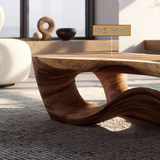 Virellis Handcrafted Sculpted Solid Wood Coffee Table - Timberustic Coffee Table