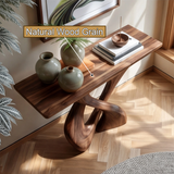 Virellis Sculpted Solid Wood Console Table - Timberustic Console Table