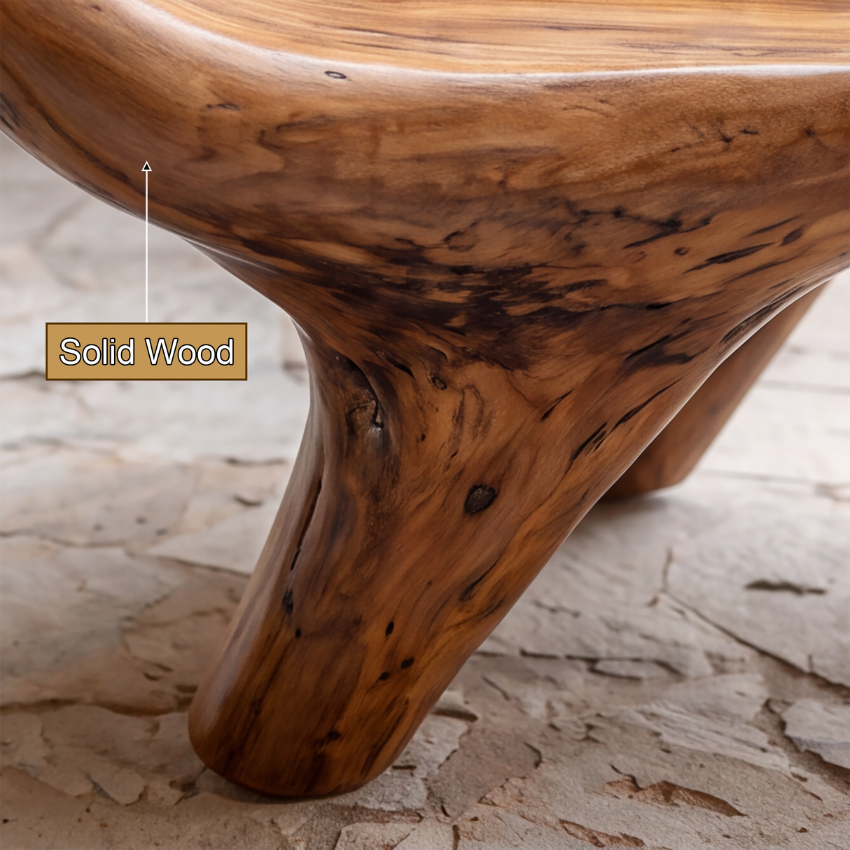 Virellis Sculpted Solid Wood Outdoor Bench - Timberustic Bench