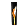 Virellis Sculpted Wave Integrated LED Wood Floor Lamp Black - Timberustic Floor Lamp