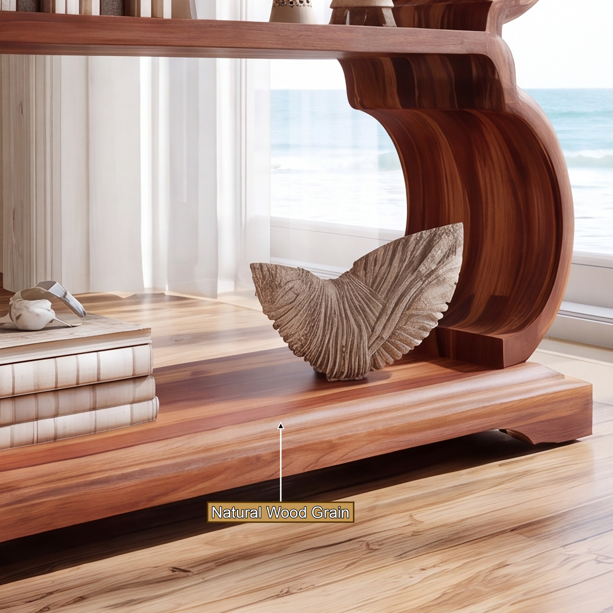 Virello Handcrafted Solid Wood Bookshelf SPA923581
