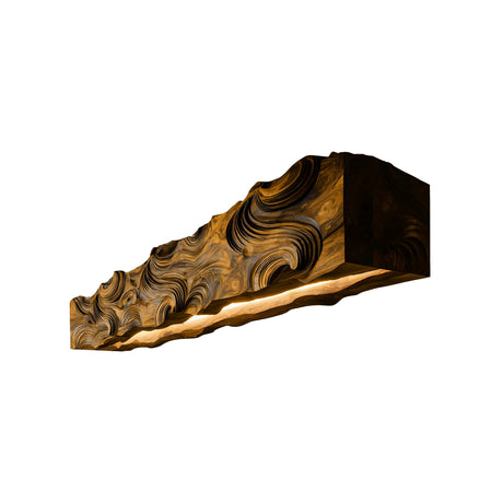 Virello Handcrafted Solid Wood Linear Pendant Light Teak - Timberustic Linear Pendant Light