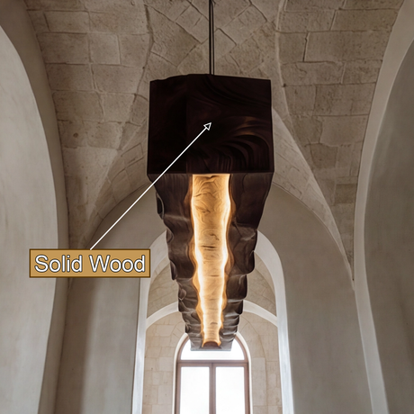 Virello Handcrafted Solid Wood Linear Pendant Light - Timberustic Linear Pendant Light