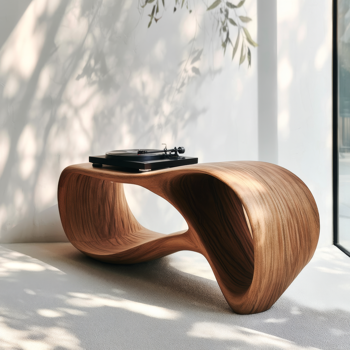 Virello Handcrafted Solid Wood Record Player Stand