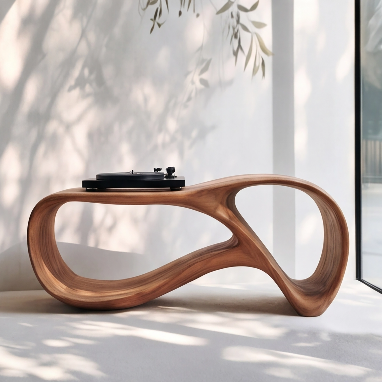 Virello Handcrafted Solid Wood Record Player Stand