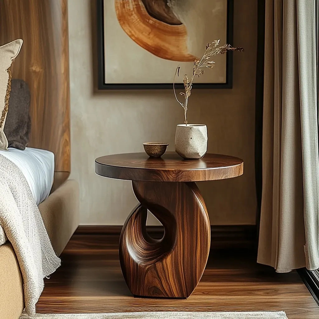 Virello Handcrafted Solid Wood Side Table SPA673436 - Timberustic Side Table