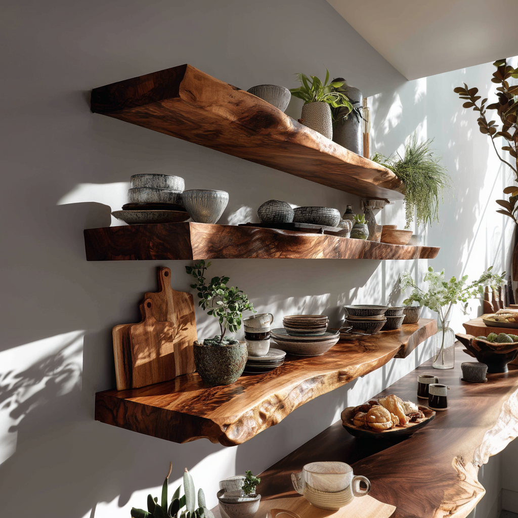 Virello Live Edge Solid Wood Floating Shelf SPA951365 - Timberustic Floating Shelf