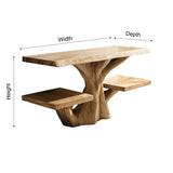 Virello Sculpted Solid Wood Bathroom Vanity with Shelves - Timberustic Freestanding Bathroom Vanity with Shelves